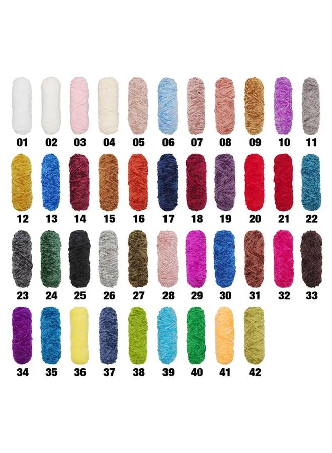 Color 12 Soft Chenille Yarn 3 Pack 100g For Knitting Crochet DIY Crafts - Image 3