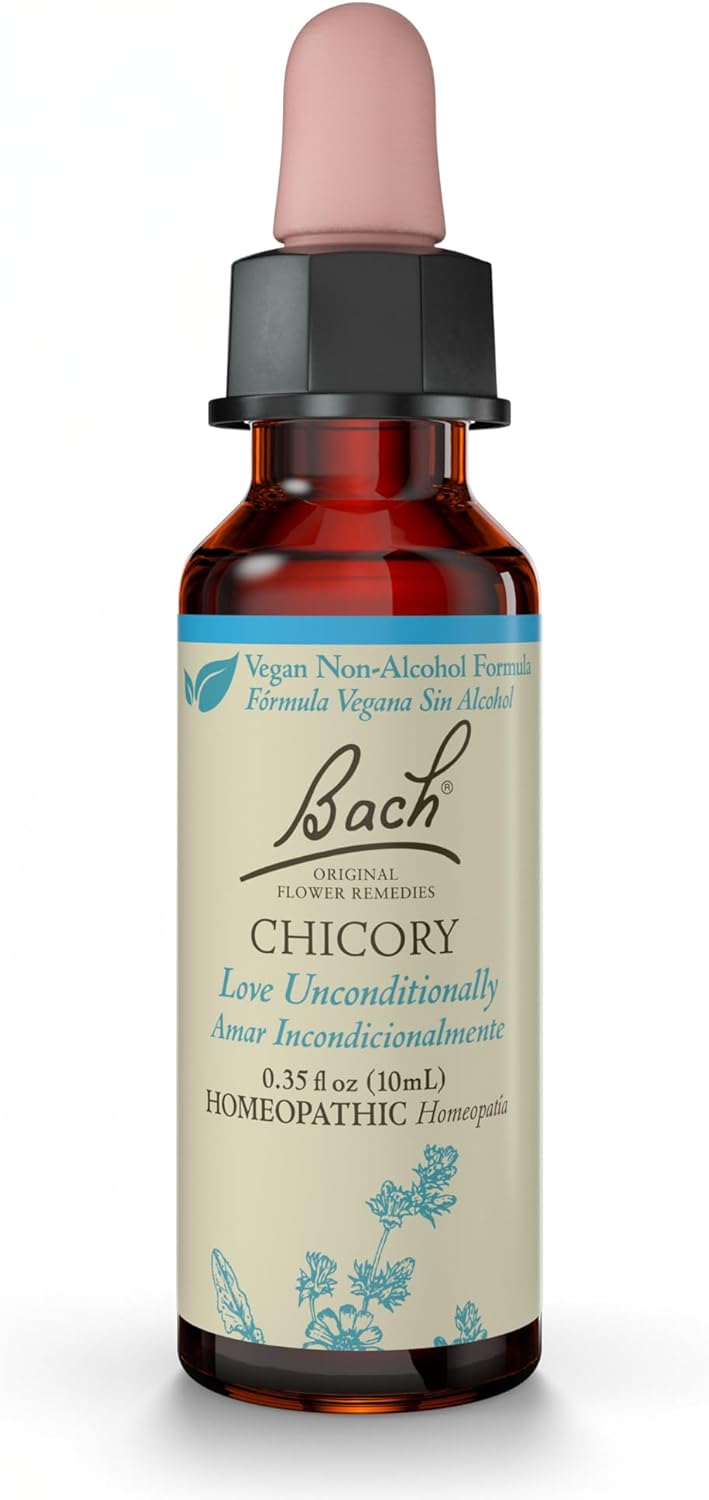 Bach Bach Original Flower Remedies, Chicory (Non-Alcohol Formula) - Love Unconditionally - Natural Homeopathic Flower Essence for Emotional Balance - Vegan, Gluten Free, Sugar Free - 10mL Dropper