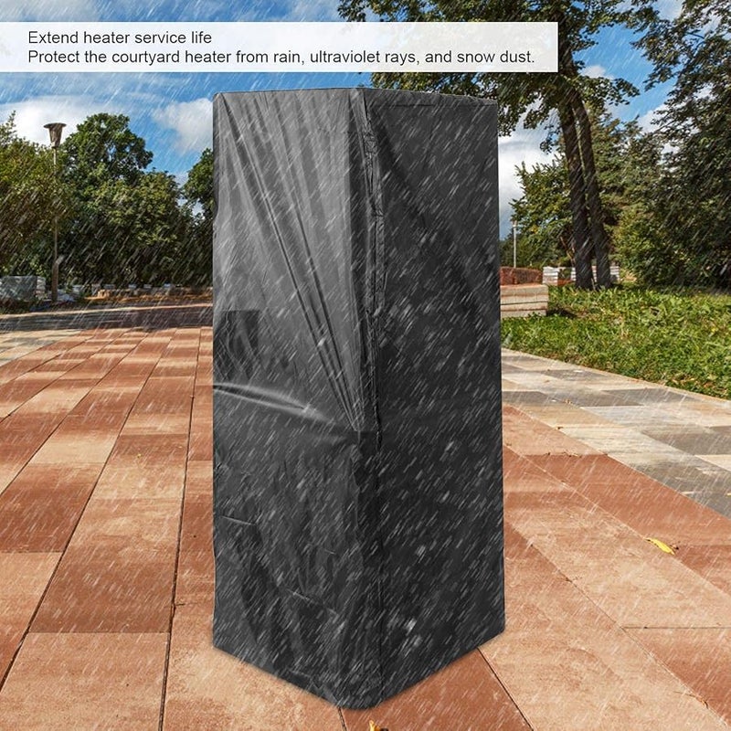 Outdoor Heater Cover 210D Oxford Fabric Weatherproof Lightweight Foldable Storage Bag - Image 4