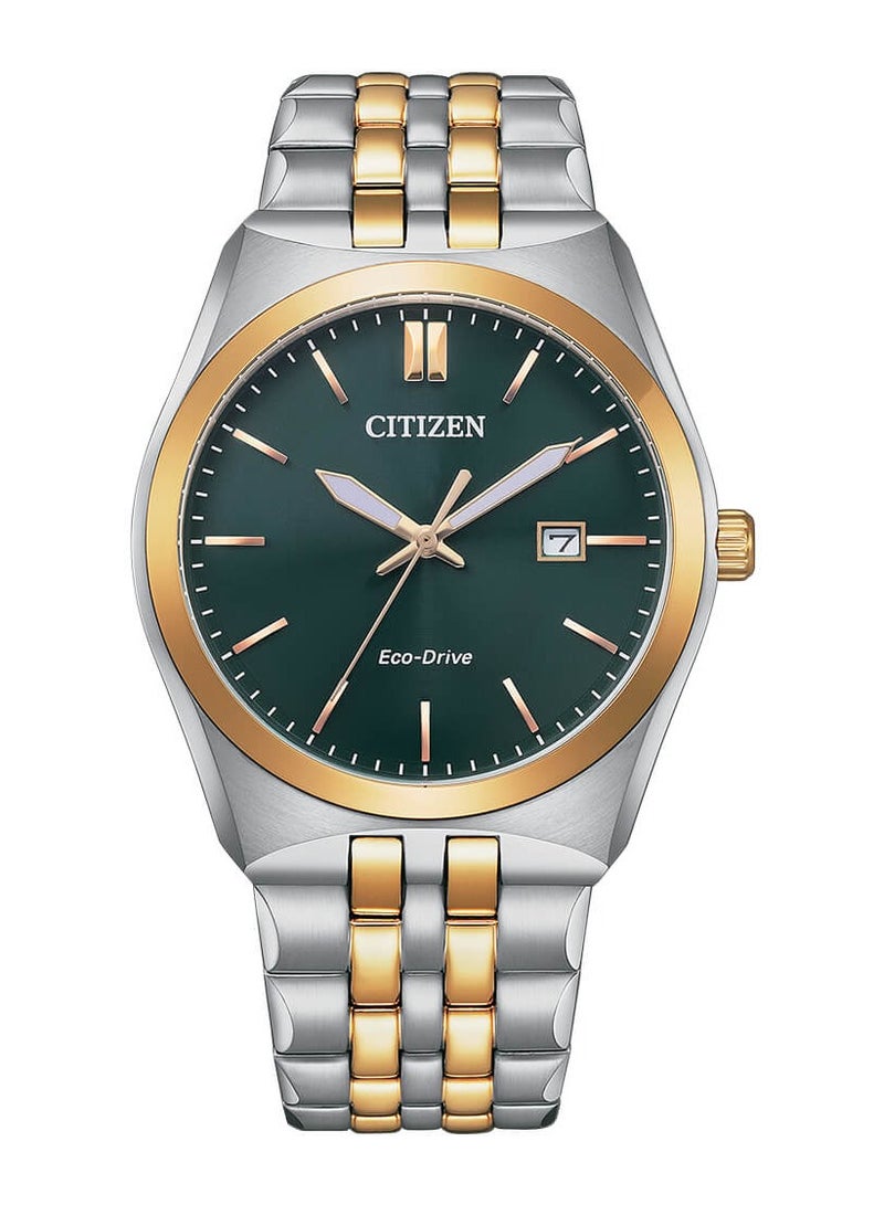 CITIZEN Eco-Drive Green Dial Stainless Steel Men's Watch BM7339-89X - Image 1