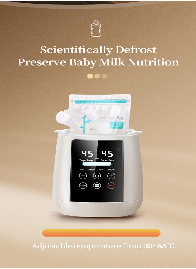 General Smart Baby Bottle Warmer, 200W Fast Baby Bottle Warmer, Breast Milk or Formula Warmer, 6-in-1 Digital Bottle Warmer with Timer, Precise Temperature Control  - Image 4