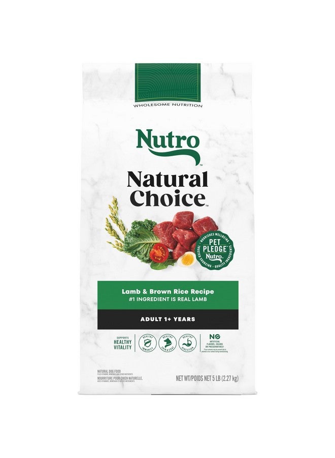 Nutro Natural Choice Adult Dry Dog Food, Lamb and Brown Rice Recipe, 5 lbs. - Image 1