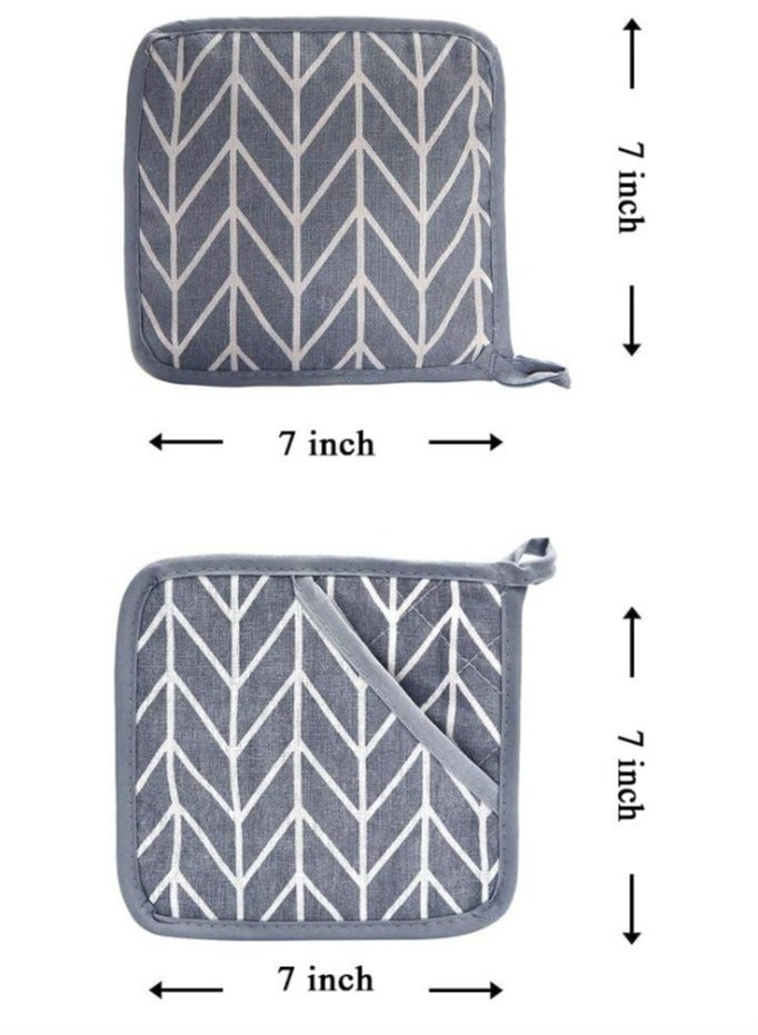 Oven Mitts and Potholders BBQ Gloves-Oven Mitts and Pot Holders Cooking Gloves for Cooking Baking Grilling  - Image 5