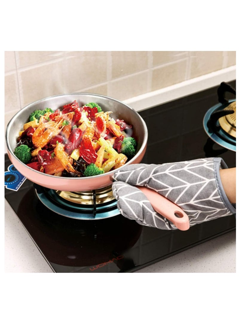 Oven Mitts and Potholders BBQ Gloves-Oven Mitts and Pot Holders Cooking Gloves for Cooking Baking Grilling  - Image 3