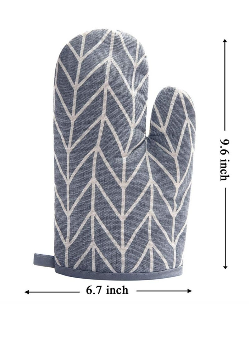 Oven Mitts and Potholders BBQ Gloves-Oven Mitts and Pot Holders Cooking Gloves for Cooking Baking Grilling  - Image 4