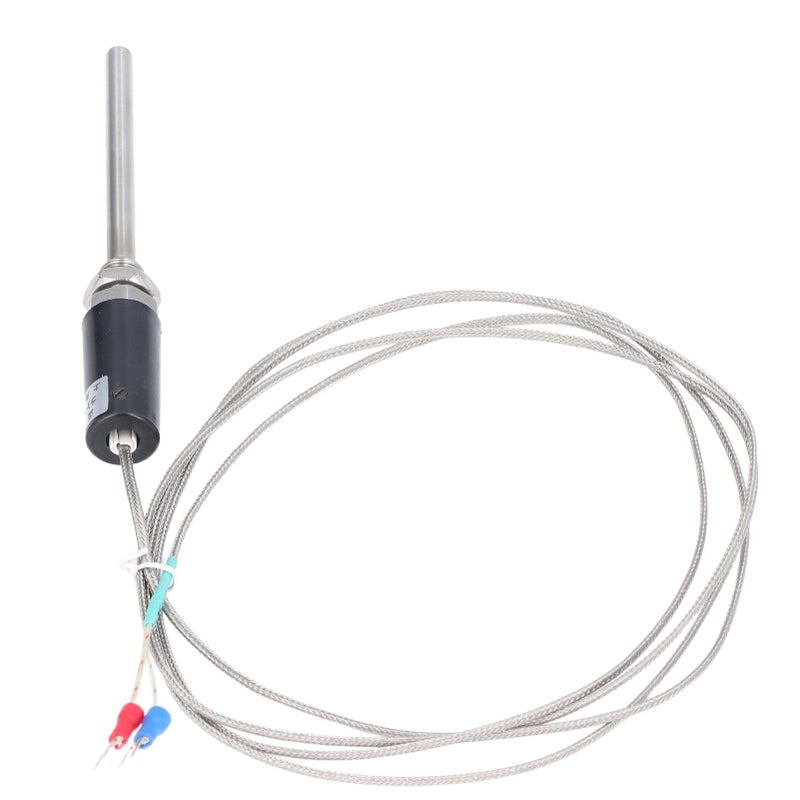 K Type Thermocouple Sensor Nichrome Shielded Wire Sensors with Straight Shank 100mm - Image 1