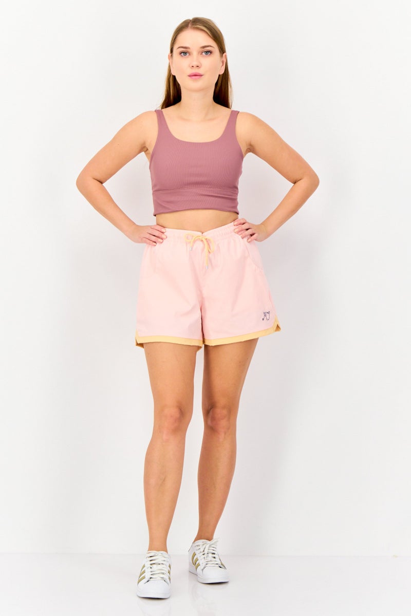 Air Jordan Women Loose Fit Embroidered Outdoor Shorts, Pink  - Image 3