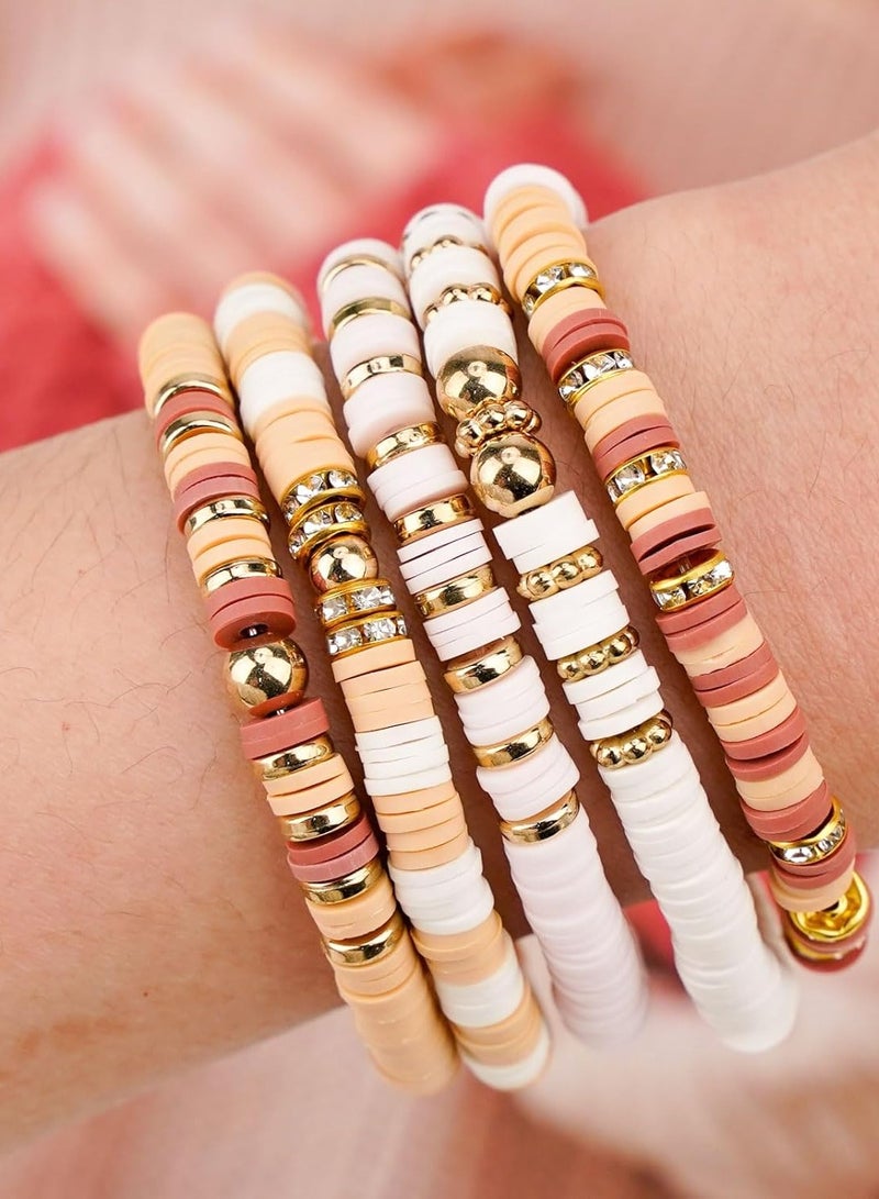 3000 Pcs Clay Beads for Bracelets, Bracelet Making kit Golden Beads for Jewelry Making, Charms Bracelet Kit DIY Arts and Crafts Birthday Mothers Day Gifts Toys - Image 2