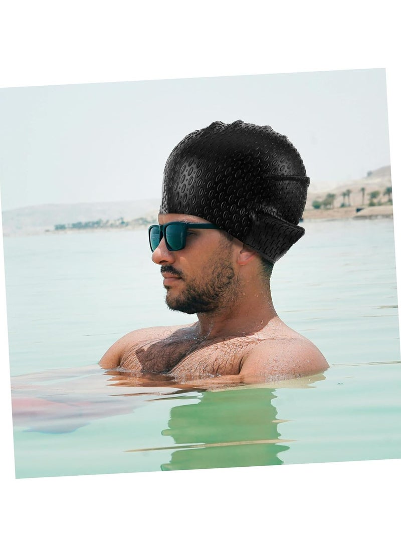 أوزيغالور قبعة سباحة مقاومة للماء من السيليكون للشعر الطويل - قبعة سباحة نسائية مرنة لقطرات الماء - Image 3