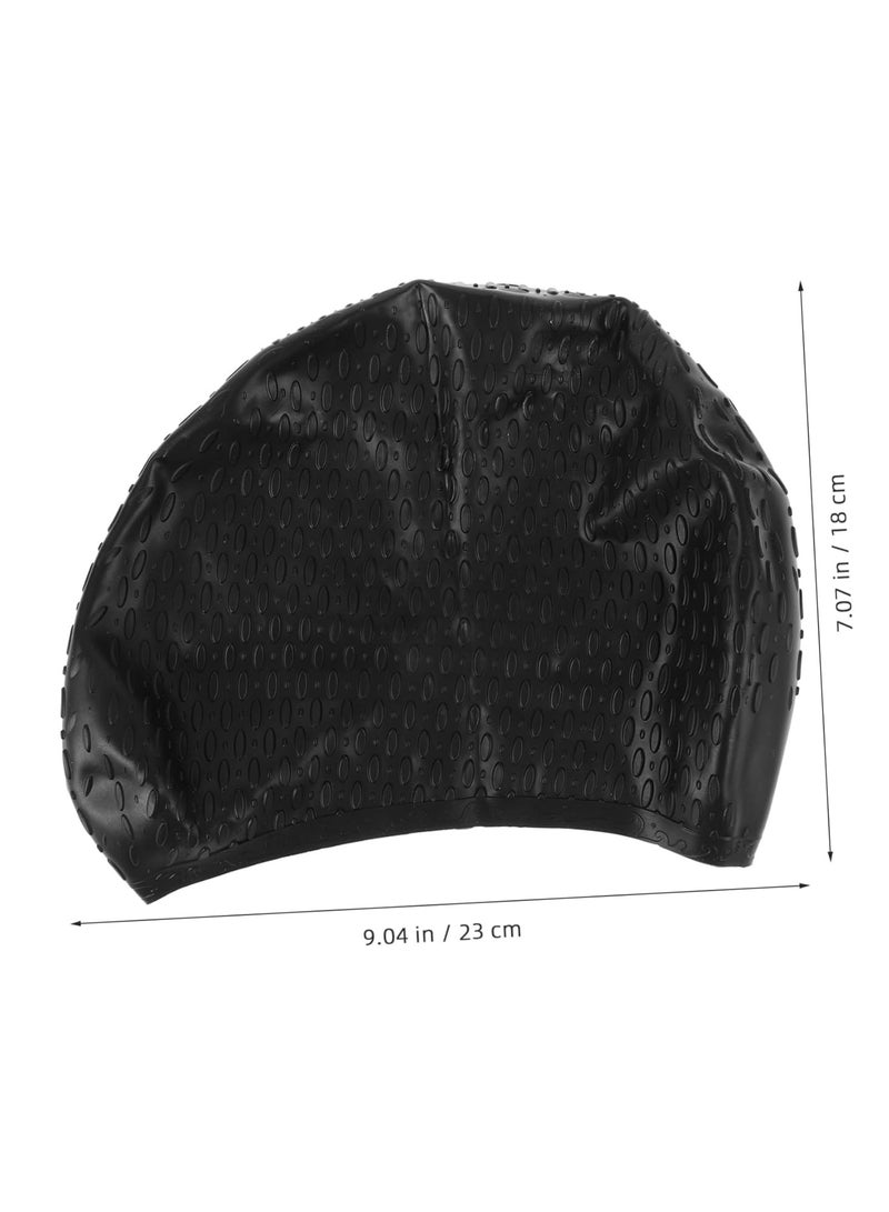 أوزيغالور قبعة سباحة مقاومة للماء من السيليكون للشعر الطويل - قبعة سباحة نسائية مرنة لقطرات الماء - Image 5