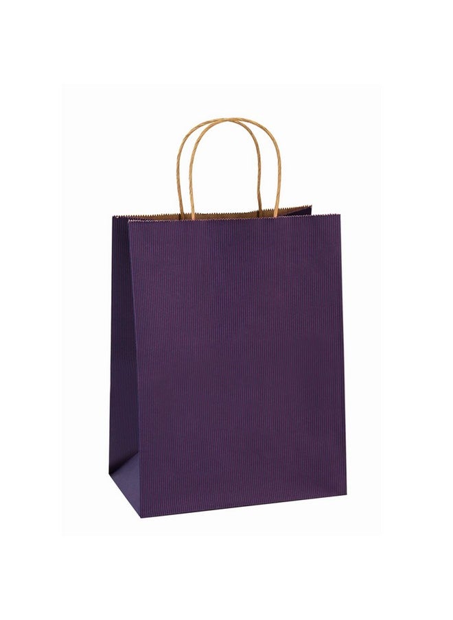 BagDream - Gift Bags 8X4.25X10.5 Inches 100Pcs Paper Bags With Handles Bulk Shopping Bags Kraft Bags Retail Bags Craft Bags 100% Recyclable Paper Gift Bags Purple - Image 1