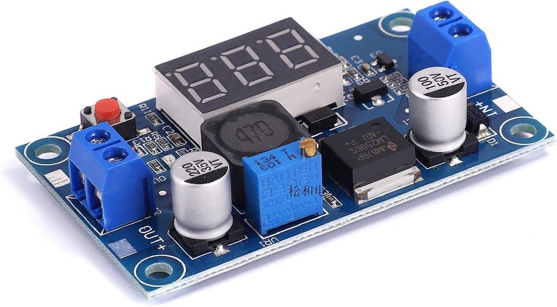 Teyleten Robot تيليتن روبوت LM2596S LM2596 مع فولتميتر عرض LED محول خفض الجهد DC-DC 4.0-40V إلى 1.25-37V 2A لوحة تعديل الجهد القابلة للتعديل وحدة إمداد الطاقة (5 ��طع) - Image 3
