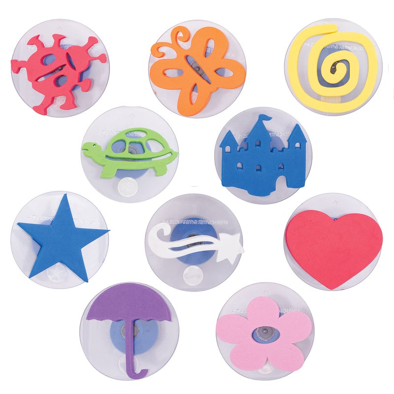 READY 2 LEARN Giant Stampers Imaginative Play Set 1 Set of 10 Easy to Hold Foam Stamps for Kids Arts and Crafts Stamps for Displays Posters Signs and DIY Projects