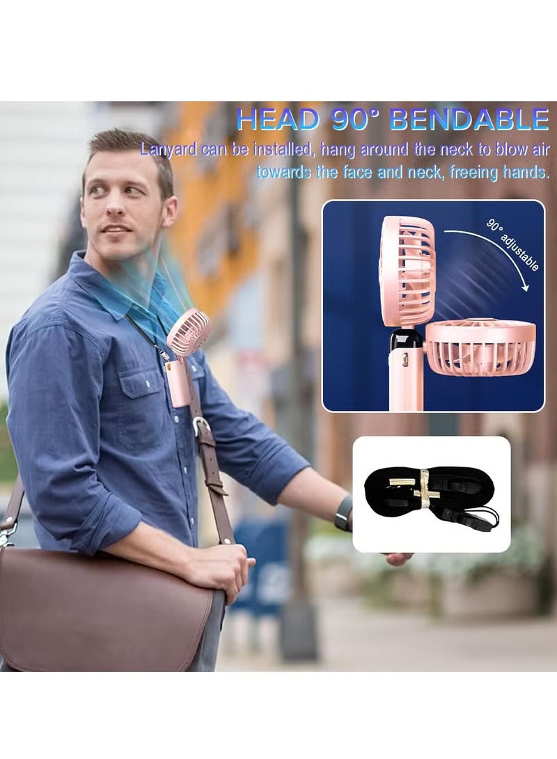 micro speed Portable Foldable Mini Handheld Fan with 5 Speeds, Digital Display, USB Rechargeable, 90° Rotation, Strong Wind, Instant Cooling - Image 4