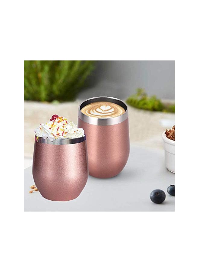 S-TOP Insulated Wine Tumbler with Lid, Double Wall Stainless Steel Stemless Insulated Wine Glass 12oz, Durable Insulated Coffee Mug, for Champaign, Cocktail, Beer, Office - Image 4