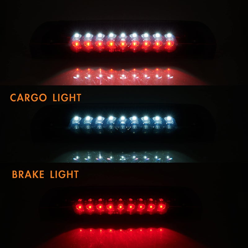 Cxdar Third 3rd Brake Light, LED High Mount Stop Light Replacement for 2002 2003 2004 2005 2006 2007 2008 Dodge Ram 1500, 2003-2009 Dodge Ram 2500 3500, Rear Center Cab Roof Tail Cargo Lamp - Image 4