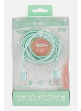 6ft C-Type Lightning Sync And Charge Cable, Light Green