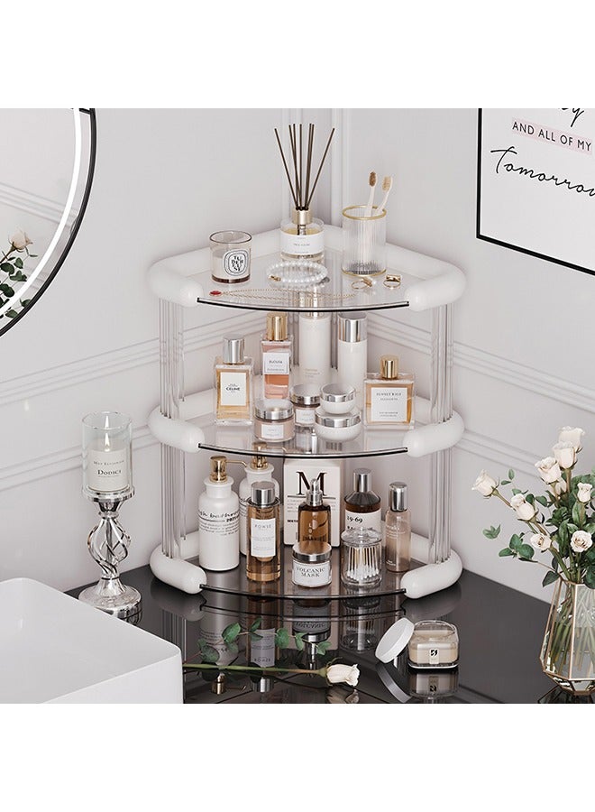 XiuWoo 3-Tier Skincare Organizer Makeup Organizer Cosmetics Organizer and Storage Perfume Display Stand for Dresser Organizer Countertop 3 Tier Black Bathroom Skincare Organizers Makeup Storage Cosmetic Organizer - Image 3