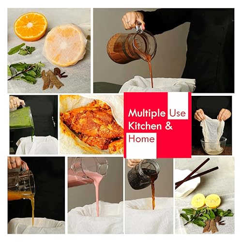 Pure Source India 100% Muslin Cloth for Kitchen |Unbleached Cotton for Straining | Food Grade Bpa Free| Chapati Roti Wrapping Fabric | Momos Idli Steaming -1x2.5 Meters, (100x250 Centimeters,White) - Image 3