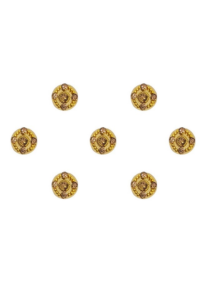 Comet Busters Beautiful Golden Bridal Round Bindi With Stone Work (9mm) (BIN1663) - pzsku/Z0EFEBC7D37AA8B5FE6CBZ/45/_/1741429313/8e9cacd0-66eb-4435-99c8-21a51ca9b76f