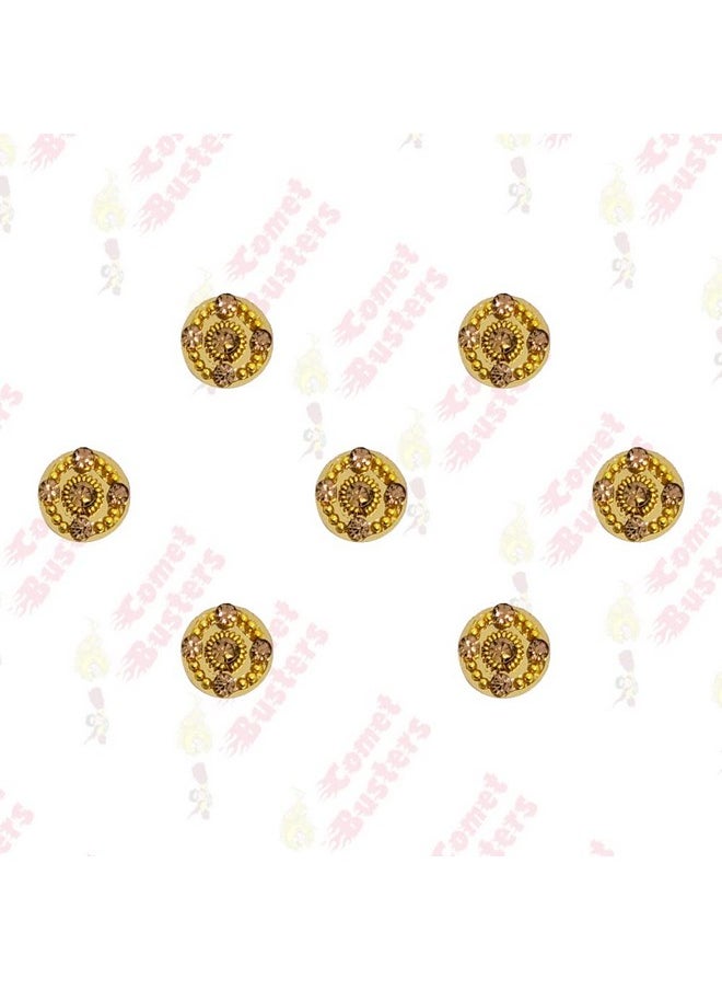 Comet Busters Beautiful Golden Bridal Round Bindi With Stone Work (9mm) (BIN1663) - pzsku/Z0EFEBC7D37AA8B5FE6CBZ/45/_/1741429317/68574b6b-929c-49c0-ad4b-178e9dc3d99f