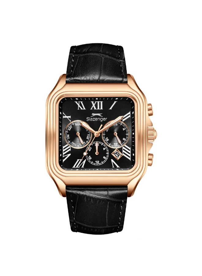 Slazenger Men's Leather Multifunction Watch SL.9.2548.2.04 - 40x50 mm
