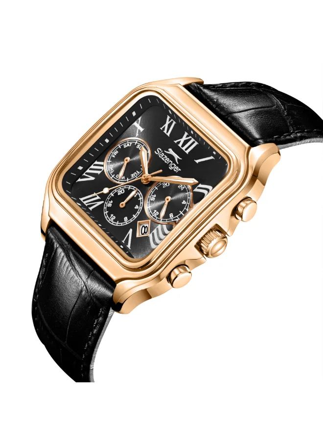 Slazenger Men's Leather Multifunction Watch SL.9.2548.2.04 - 40x50 mm