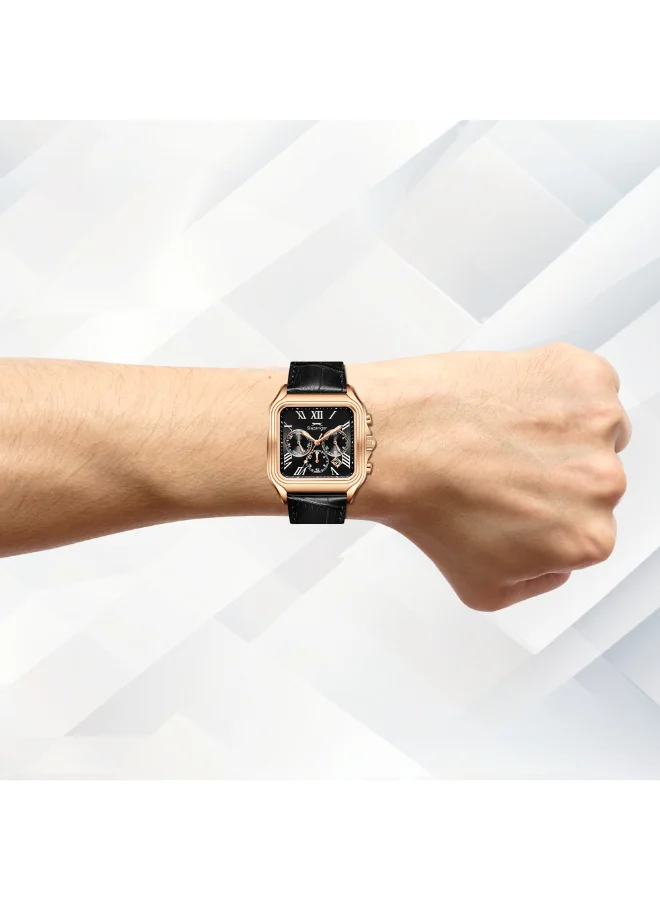 Slazenger black Men's Leather Multifunction Watch SL.9.2548.2.04 - 40x50 mm for Men | Best Price UAE