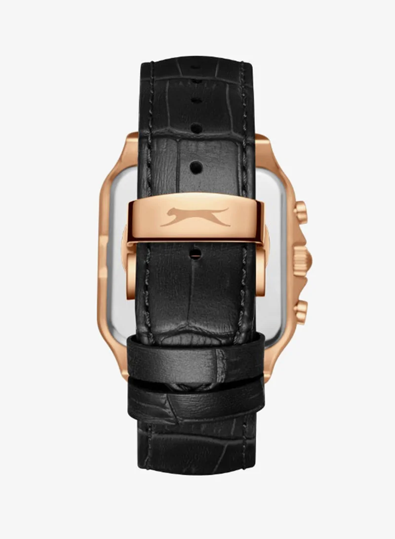 Slazenger black Men's Leather Multifunction Watch SL.9.2548.2.04 - 40x50 mm for Men | Best Price UAE