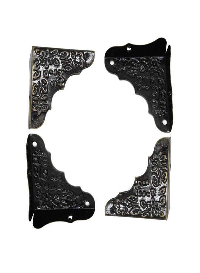 NIANNIAN Vintage Bronze Tone Alloy Antique Lock Latch Hasp Hinges Handle Box Corner Protectors Kit for DIY Jewelry Box 2 Sets 24Pcs - Image 5