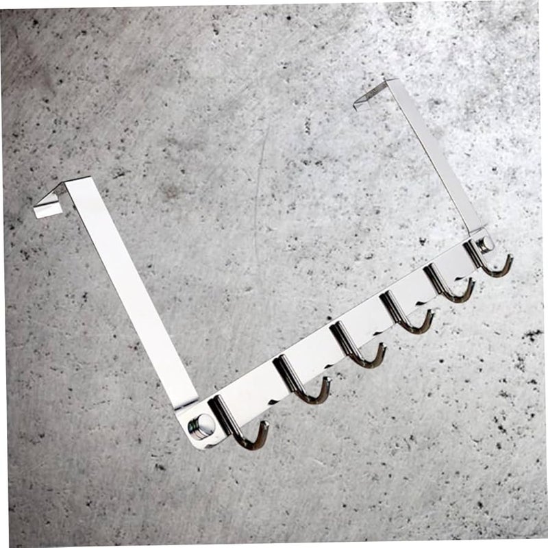 خطافات ستانلس ستيل فوق الباب للمناشف والمعاطف والقبعات سهلة التركيب متينة موفرة للمساحة منظِّم - Image 3