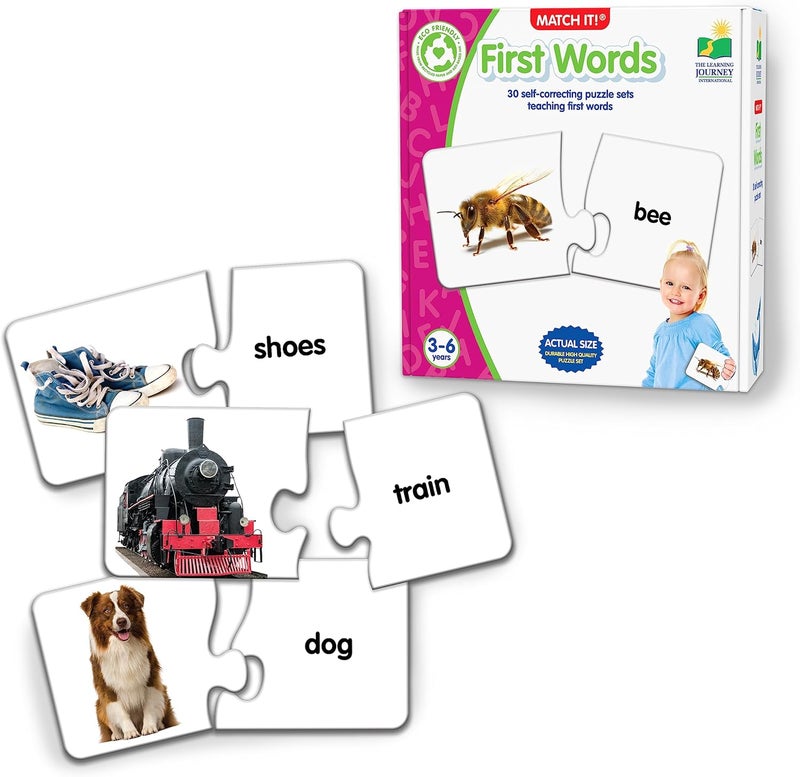 The Learning Journey Match It! First Words - 30 Piece Self-Correcting Puzzle for Kids Ages 3-6 - Image 1
