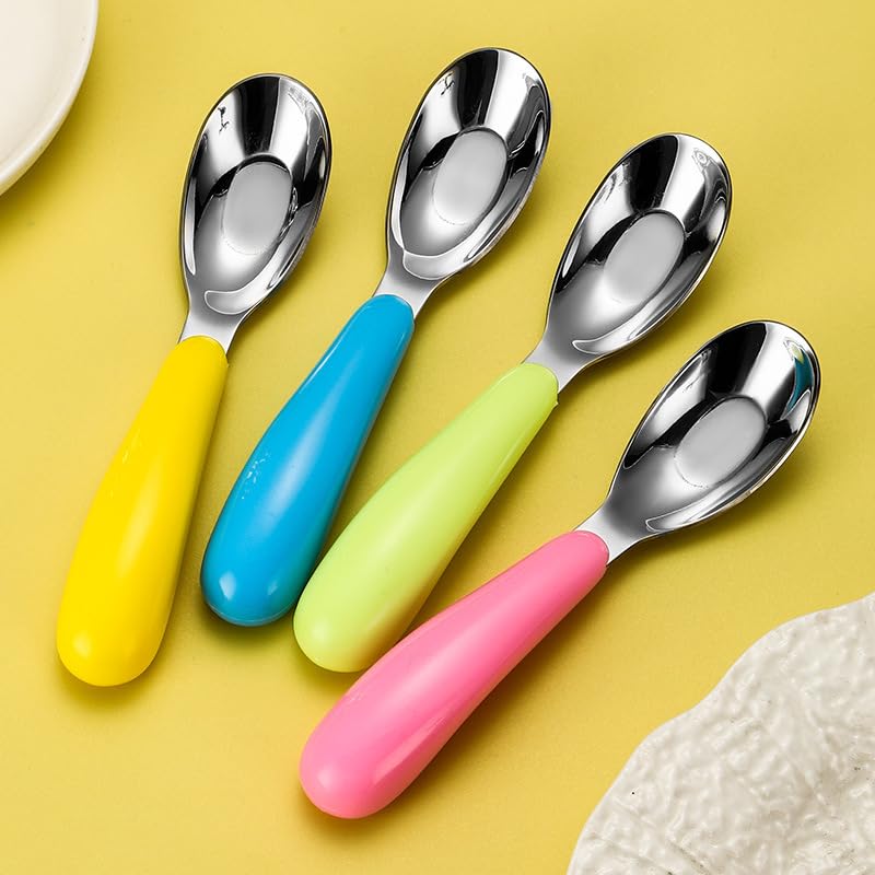 Yellow 8 Piece Stainless Steel Flatware Cutlery Set Creative Spoons Tableware - Image 5