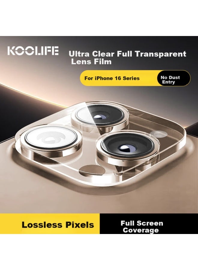 Koolife Lens Protector For Iphone 16 Pro, Camera Lens Protector For Apple 16 Pro Max, High-definition Tempered Glass Anti-drop Fingerprint-resistant Protective Film For Phone Camera - Image 1