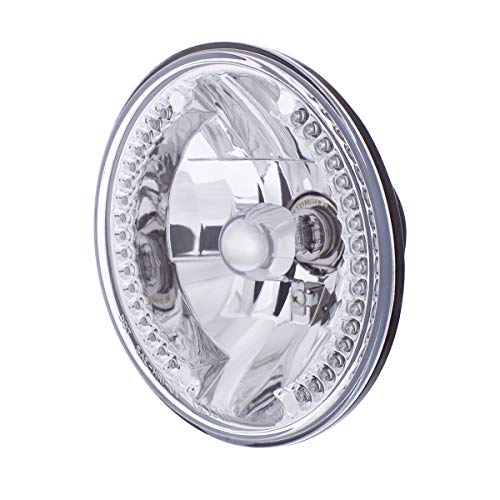 United Pacific 31378 7” Round Crystal Headlight w/34 Amber LED Position Light, Reinforced Aluminum Reflector, Anti-Vibration - Amber LED - ONE Unit - Image 5