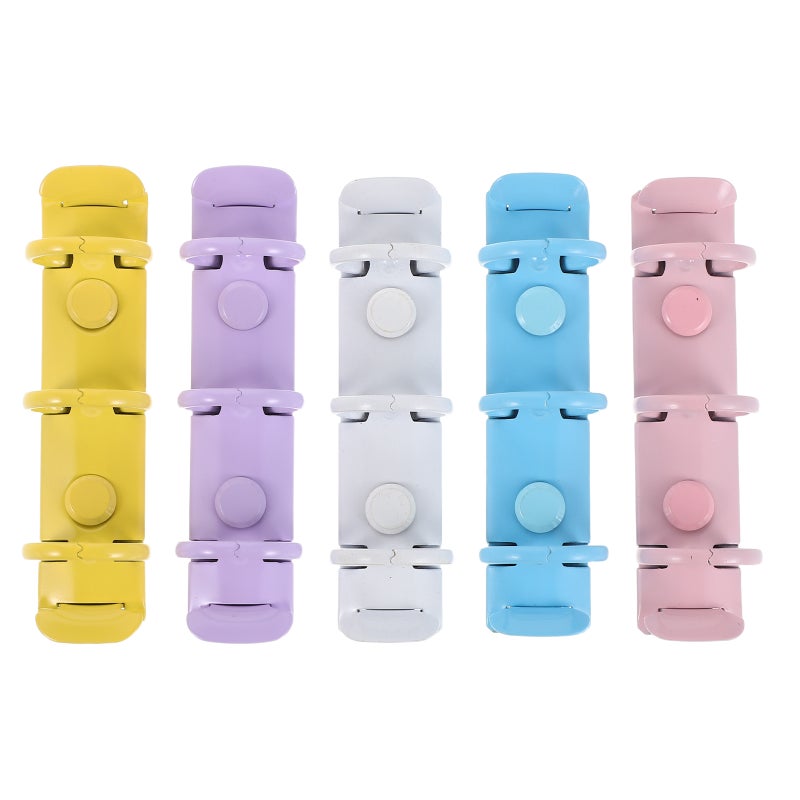 5Pcs Metal Loose Leaf Notebook Rings Assorted Colors Flexible Binding Clips for DIY Notebooks - Image 1