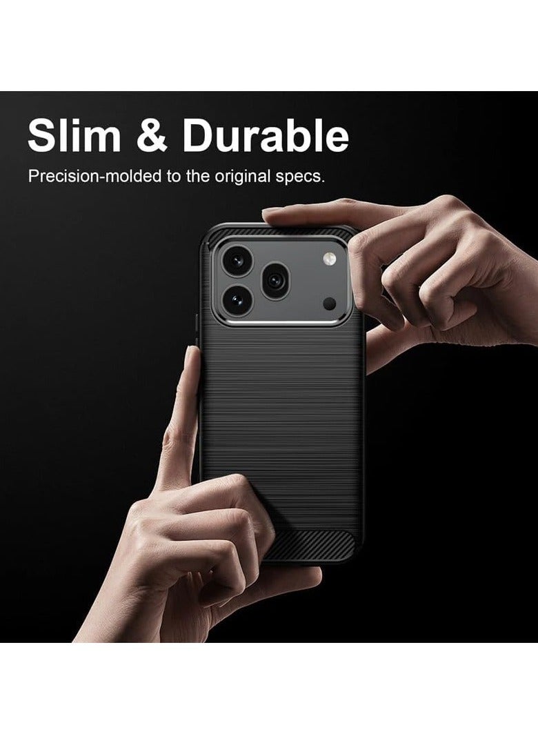 general Case Compatible with Honor 600 Pro 5G, soft TPU silicone bumper with carbon fiber brushed texture, scratch-resistant and shock-absorbing back cover - Image 3
