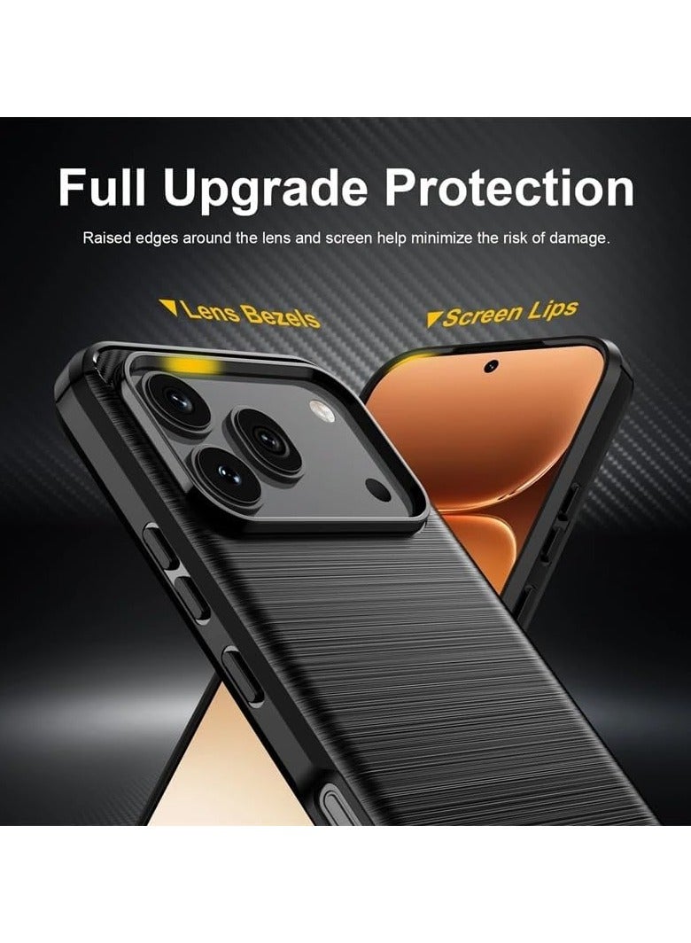 general Case Compatible with Honor 600 Pro 5G, soft TPU silicone bumper with carbon fiber brushed texture, scratch-resistant and shock-absorbing back cover - Image 4