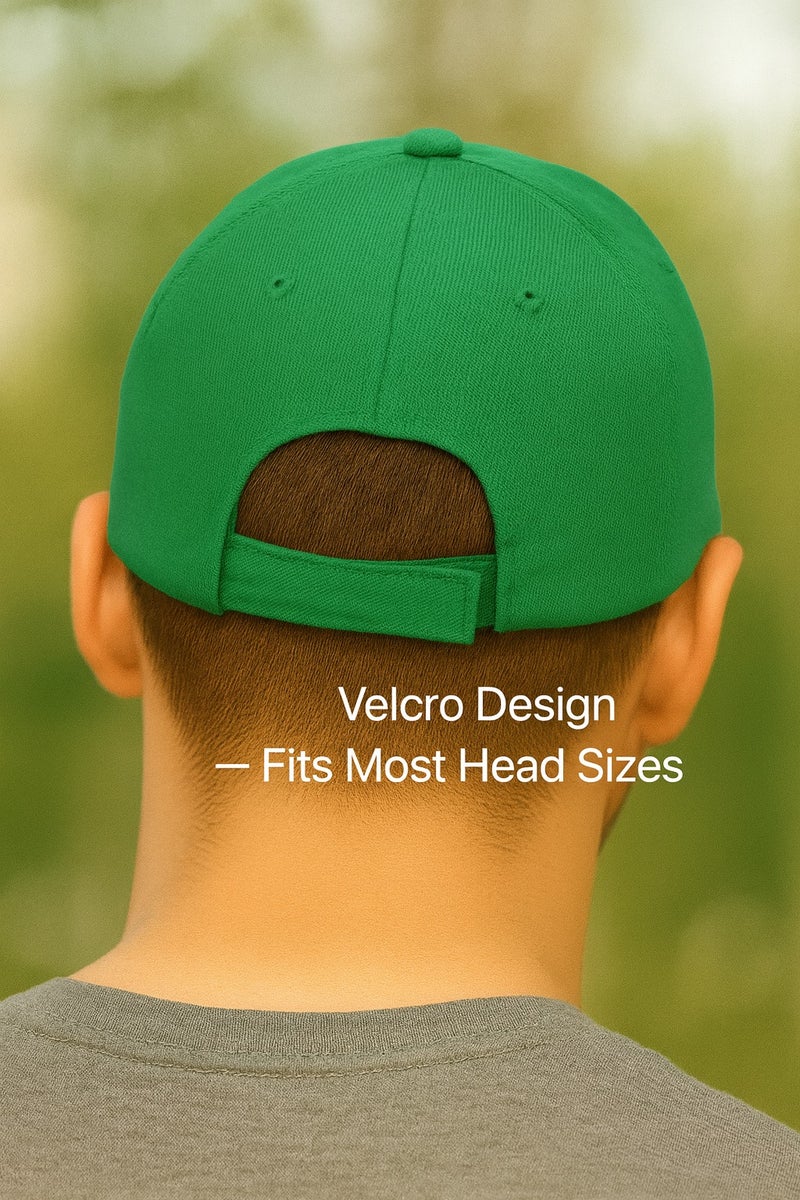 SARAOONT Classic Kelly Green Polyester Baseball Cap - Adjustable Unisex Dad Hat for Running, Workouts, and Outdoor Activities in All Seasons - Image 2