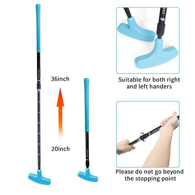 Crestgolf 5 Pack Two-Way Golf Putters for Men and Women Adjustable Length Golf Clubs Set for Junior and Adults - Image 3
