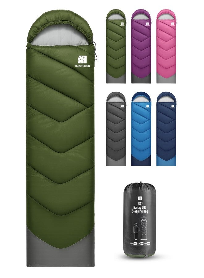 TANSTRIDER Sleeping Bags for Adults Cold Weather, 40℉ Degree Sleeping Bags, Portable, Waterproof, 3lb Lightweight Sleeping Bag for Tall Girls Boys with Compression Sack for Warm Camping, Hiking, Outdoor & Indoor - Image 1