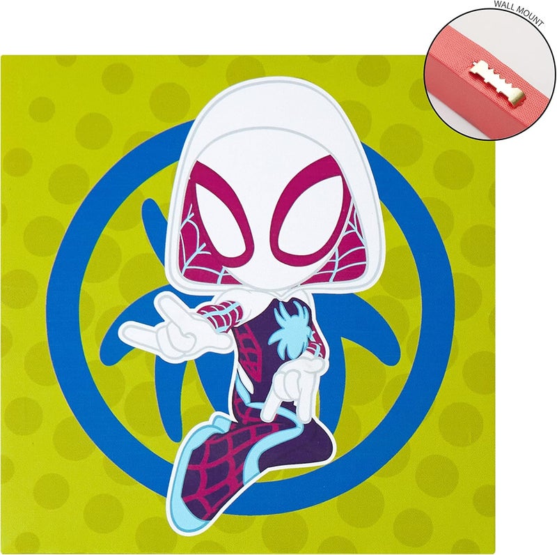 Idea Nuova Spidey and His Amazing Friends 4 Pack Square Canvas Wall Art Set, 11"x11" each for Bedroom - Image 4