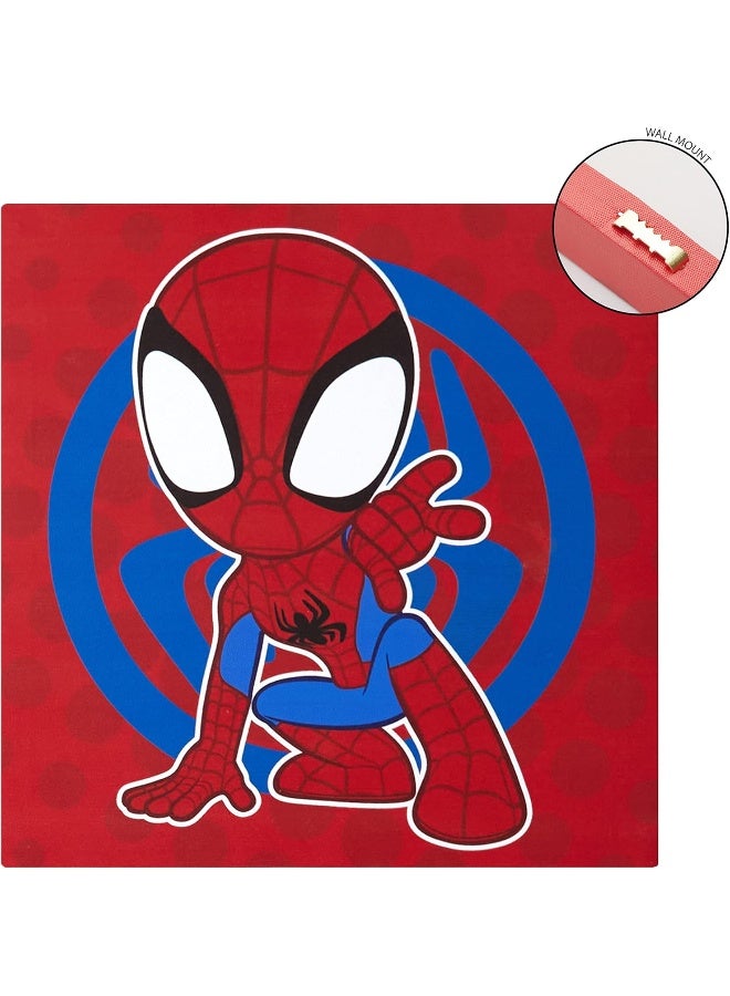 Idea Nuova Spidey and His Amazing Friends 4 Pack Square Canvas Wall Art Set, 11"x11" each for Bedroom - Image 3
