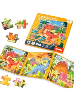Generic Magnetic Puzzles for Kids Ages 3-5, 3 in 1 Dinosaurs Magnetic Jigsaw Puzzle Book, Travel Puzzles Toys for Toddlers 3-8 Year (Dinosaur World)  - Image 1