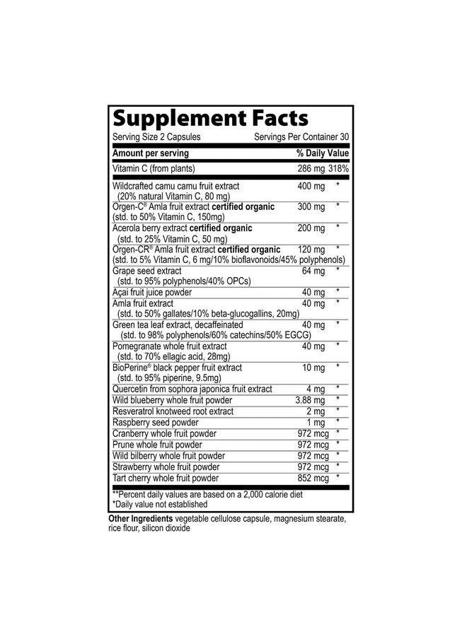 Vibrant Health - Super Natural C Vegetarian Immune Support 60 Capsules - Image 1