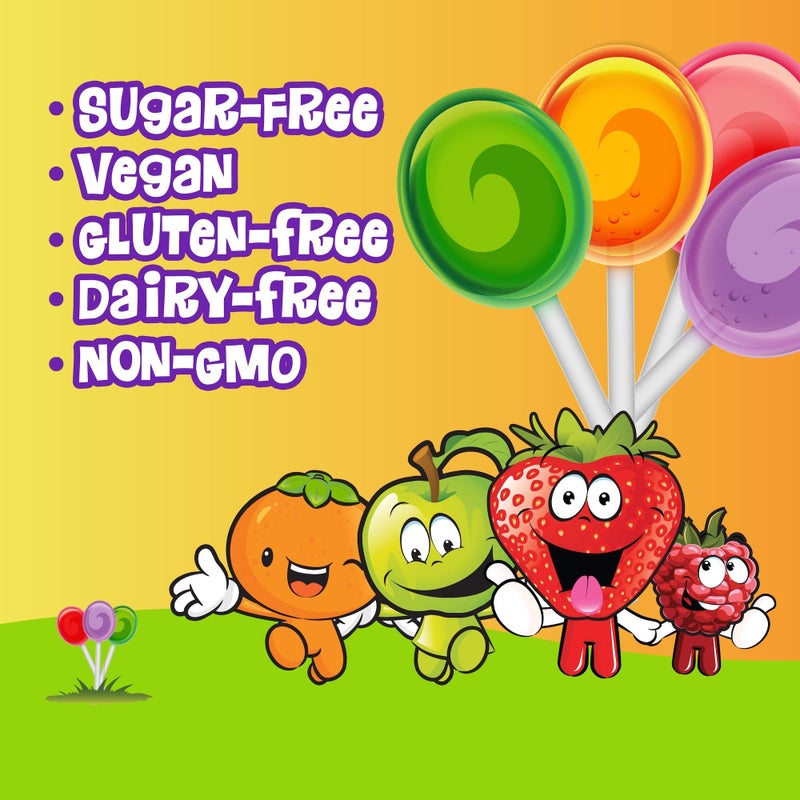 Xyloburst Sugar-Free Xylitol Candy Lollipops Suckers Made With Natural Flavors and Natural Colors, Good For Your Teeth, Dentist Recommended - Made in the USA (25 Count) - Image 4