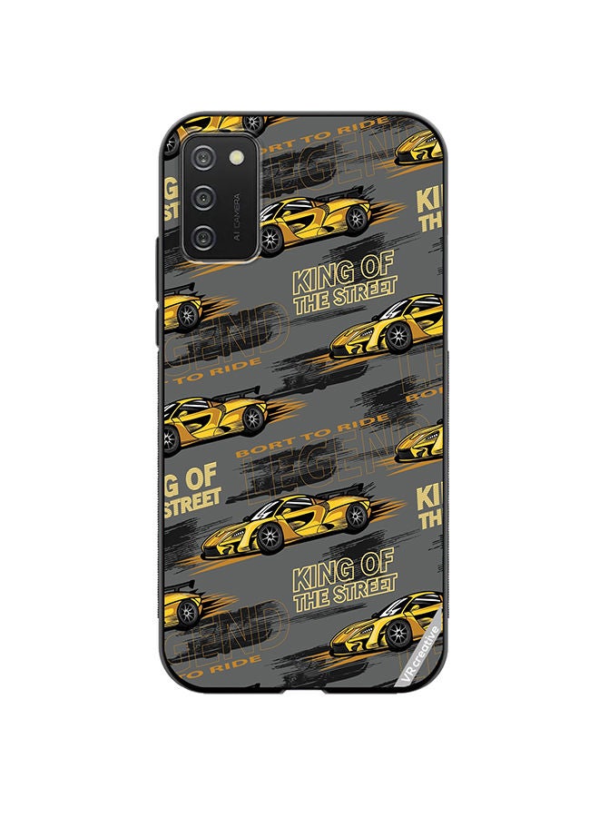 VR CREATIVE Protective Case Cover For Samsung Galaxy A03s Abstract Seamless Pattern With Sport Cars Design Multicolour - Image 1