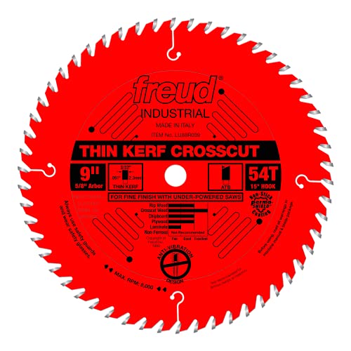 Freud LU88R009: 9" Thin Kerf Fine Finish Crosscut Blade - Image 1