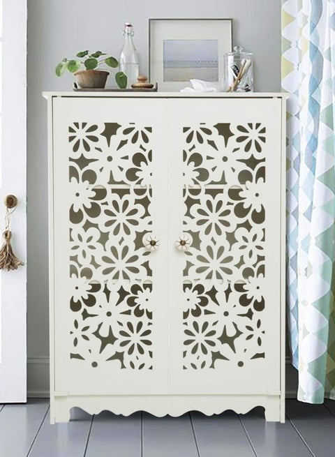 [80x60x30cm Extra Large]Waterproof Bathroom Cupboard Floor Standing Cabinet White Unit Storage Bathroom Furniture for Living Room Bedroom Kitchen Hallway Silm Shlef Cupboard with 2 doors