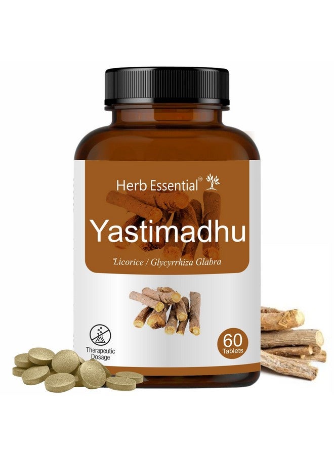 Herb Essential أقراص ياشتيما دهو العشبية، 500 ملغ، 60 قرص | عرقسوس | لصحة الجهاز التنفسي والجهاز الهضمي - Image 1